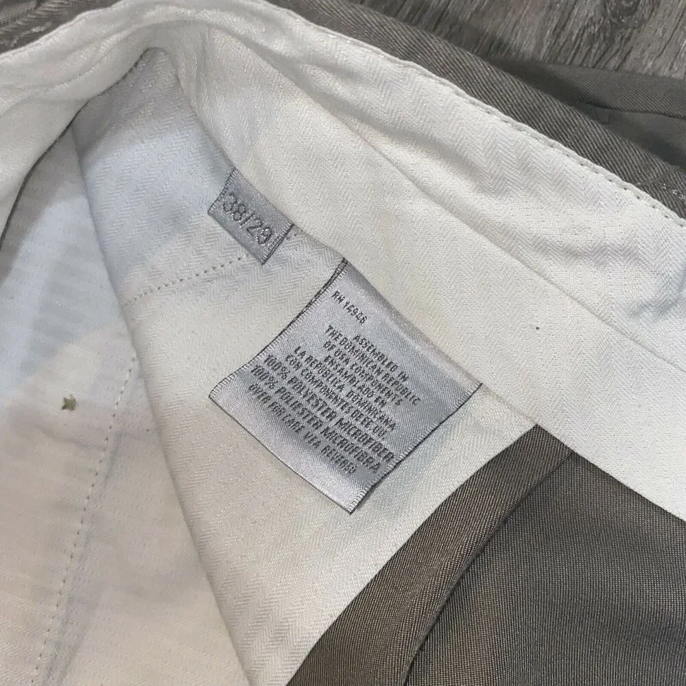 Croft & Barrow Dress Pants Mens 38x29 Dark Tan Straight Leg